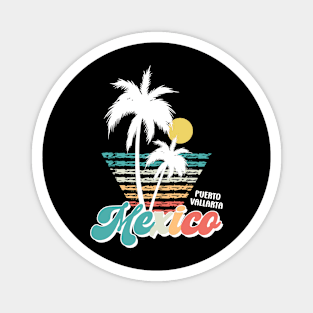 Retro Puerto Vallarta Mexico Puerto Vallarta Beach Magnet